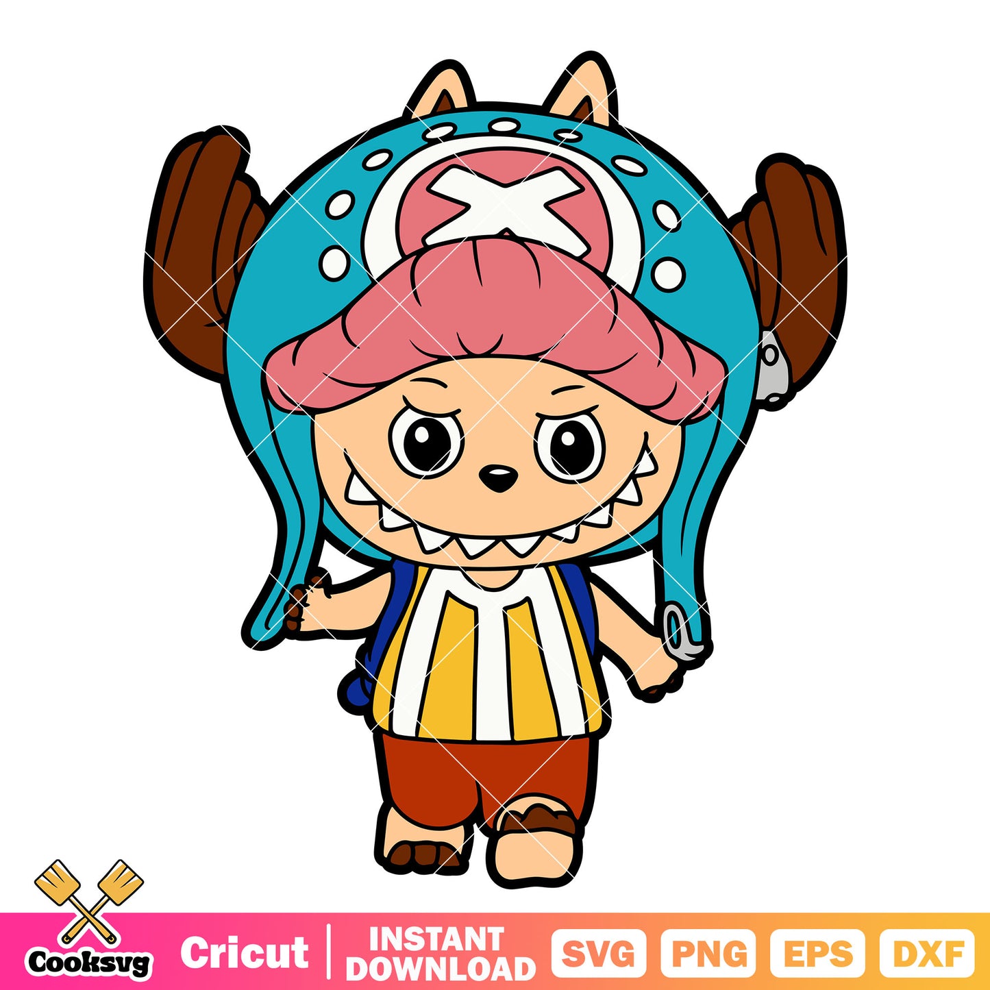 Labubu chopper costume svg, labubu one piece svg, one piece costume svg