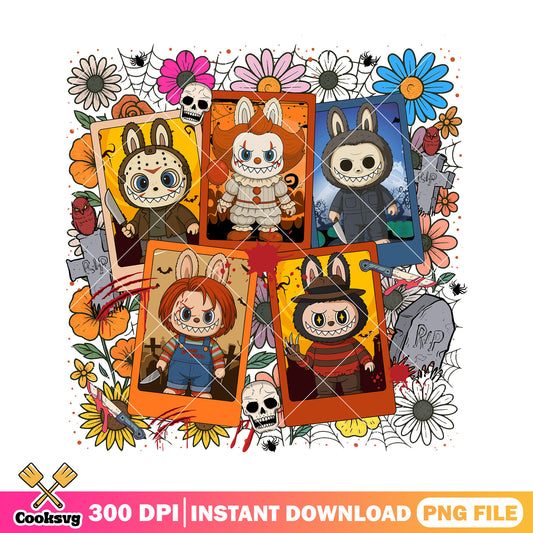 Labubu cosplay halloween png, halloween drawing png, labubu hehe png