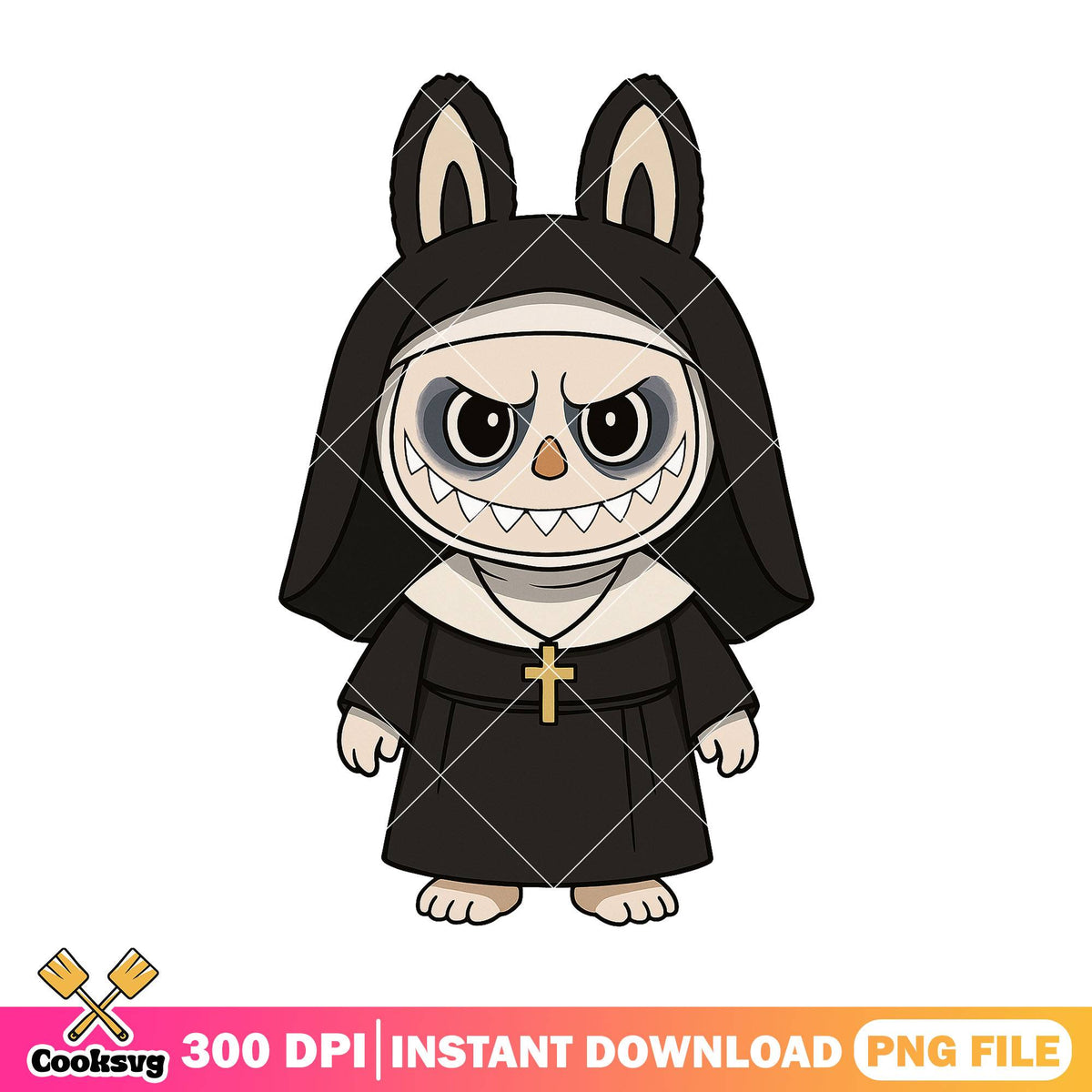Lablu Vaip Labubu cosplay valak png, labubu horror png, halloween labubu png – Cooksvg