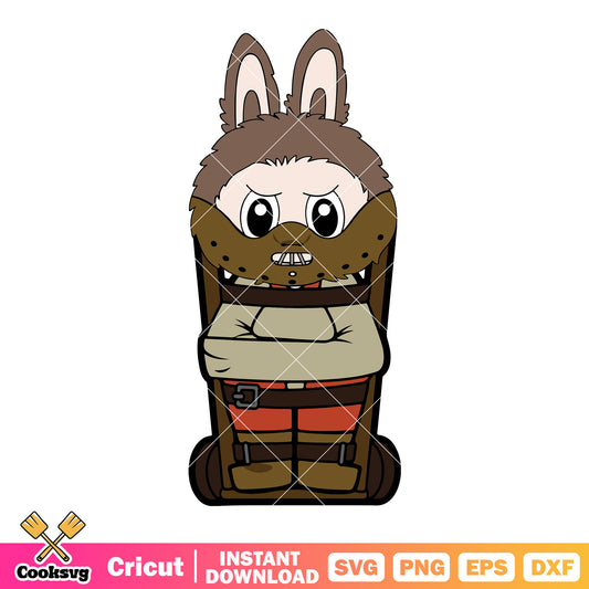 Labubu criminal cosplay svg, labubu halloween costume​ svg