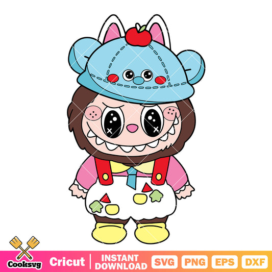 Labubu cute baby clother svg, cute labubu svg, labubu clothing​ svg
