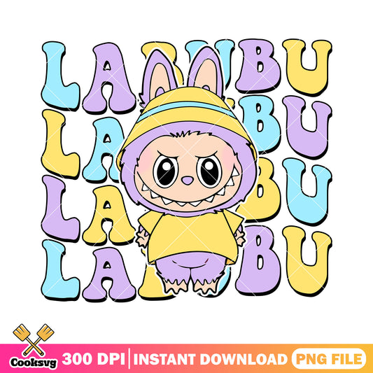 Labubu cute png, labubu colour png, labubu popmart ​png