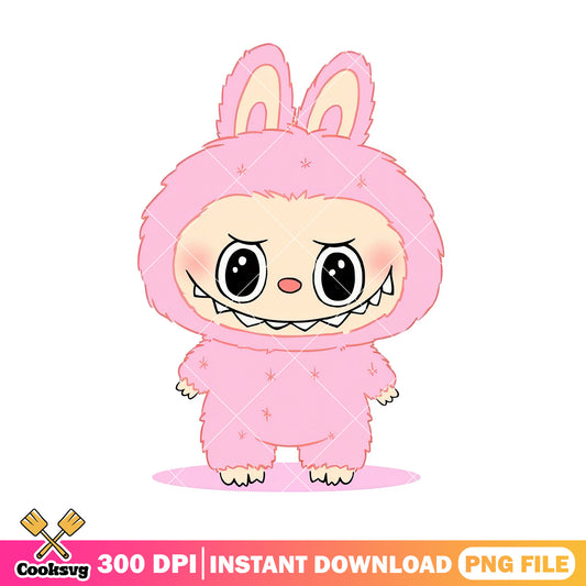 Labubu design png, labubu cute png, labubu happy png