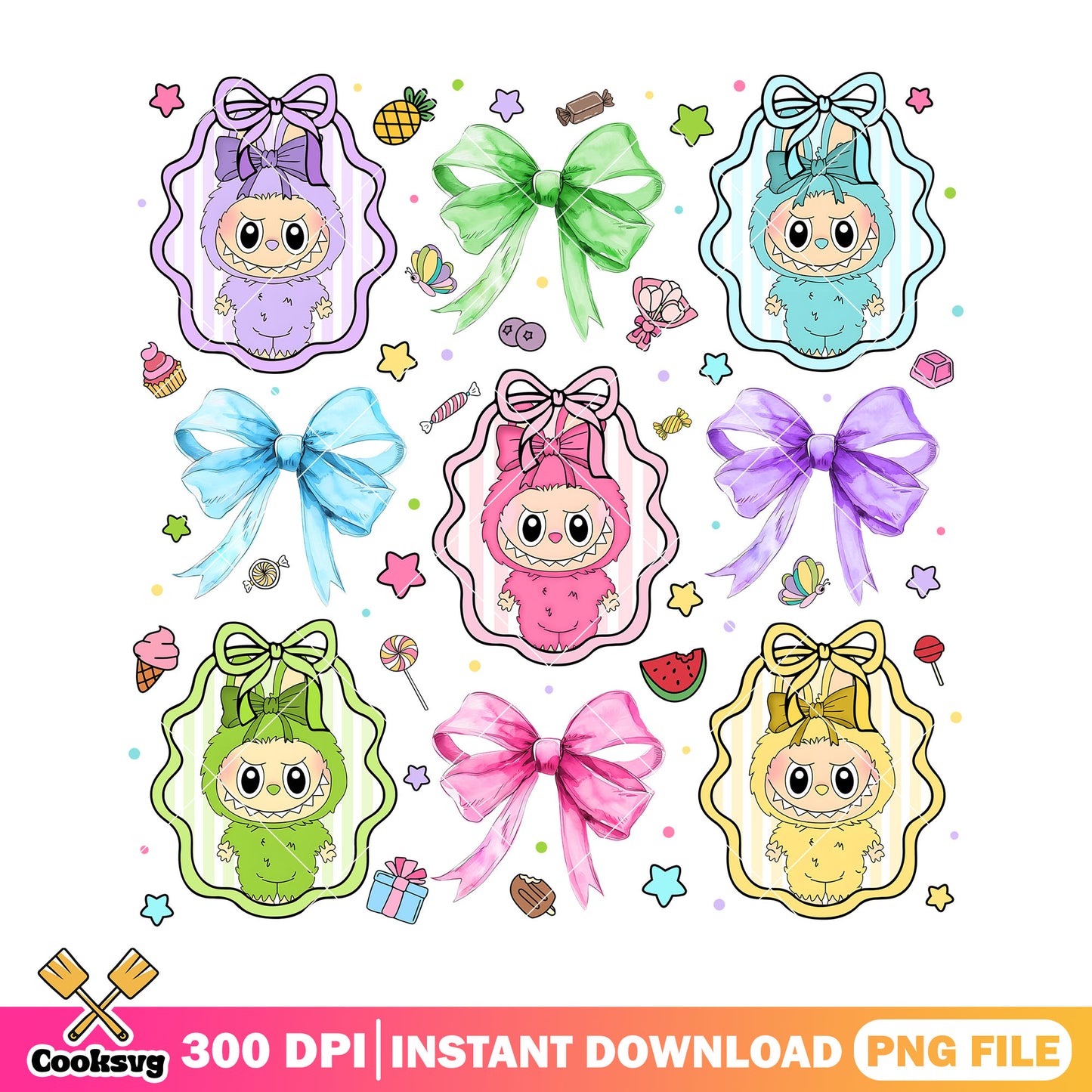 Labubu different colors png, labubu standing png, labubu near me png