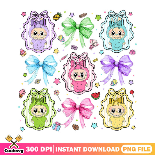 Labubu different colors png, labubu standing png, labubu near me png