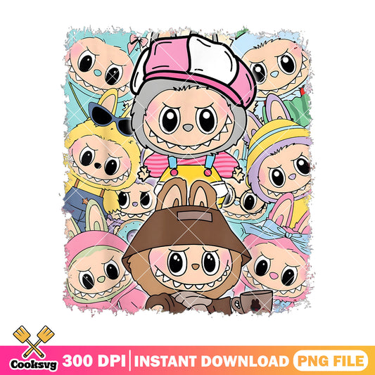 Labubu dolls era design png, labubu cute png, labubu near me png