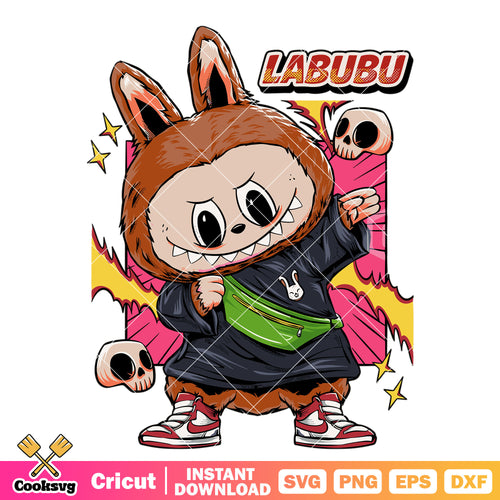 Labubu dolls street vibes svg, pop mart labubu svg, labubu clothing svg