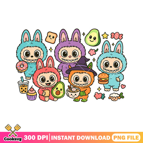 Labubu friends png, labubu hehe png, labubu popmart png