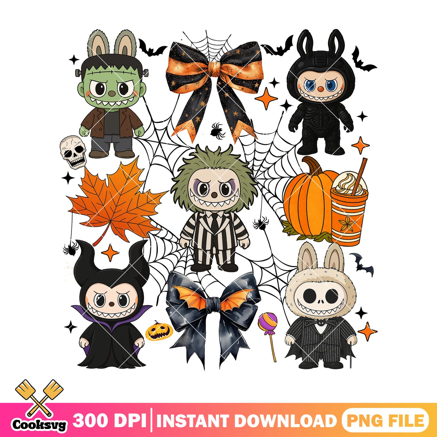 Labubu halloween scary png, labubu clothes​ png, labubu costume png
