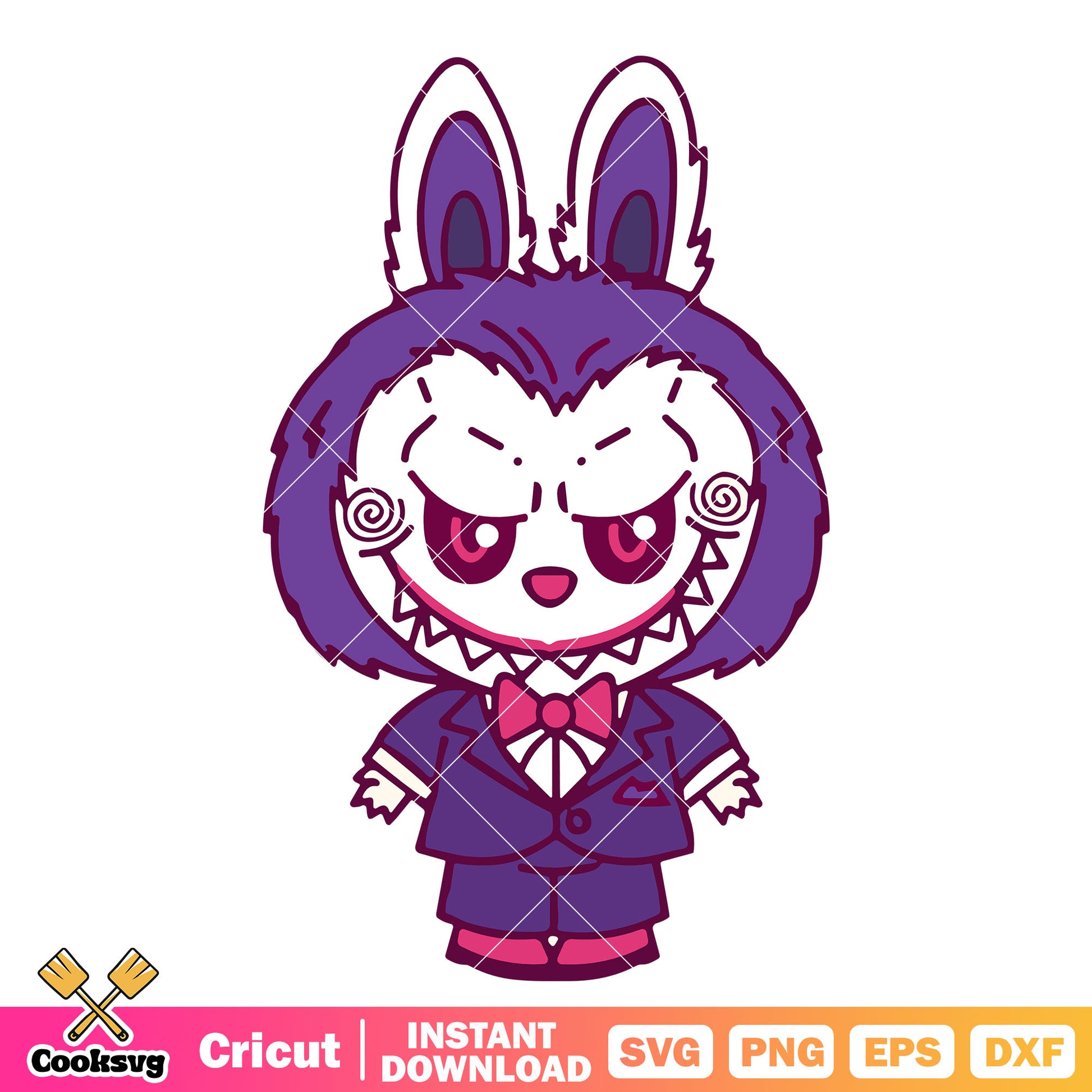 Labubu horror face svg, halloween labubu svg, popmart halloween labubu​ svg