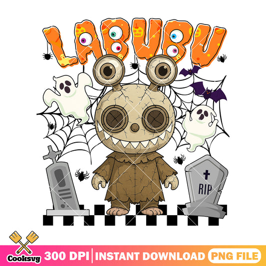 Labubu horror vibes png, labubu halloween png, labubu clothers png