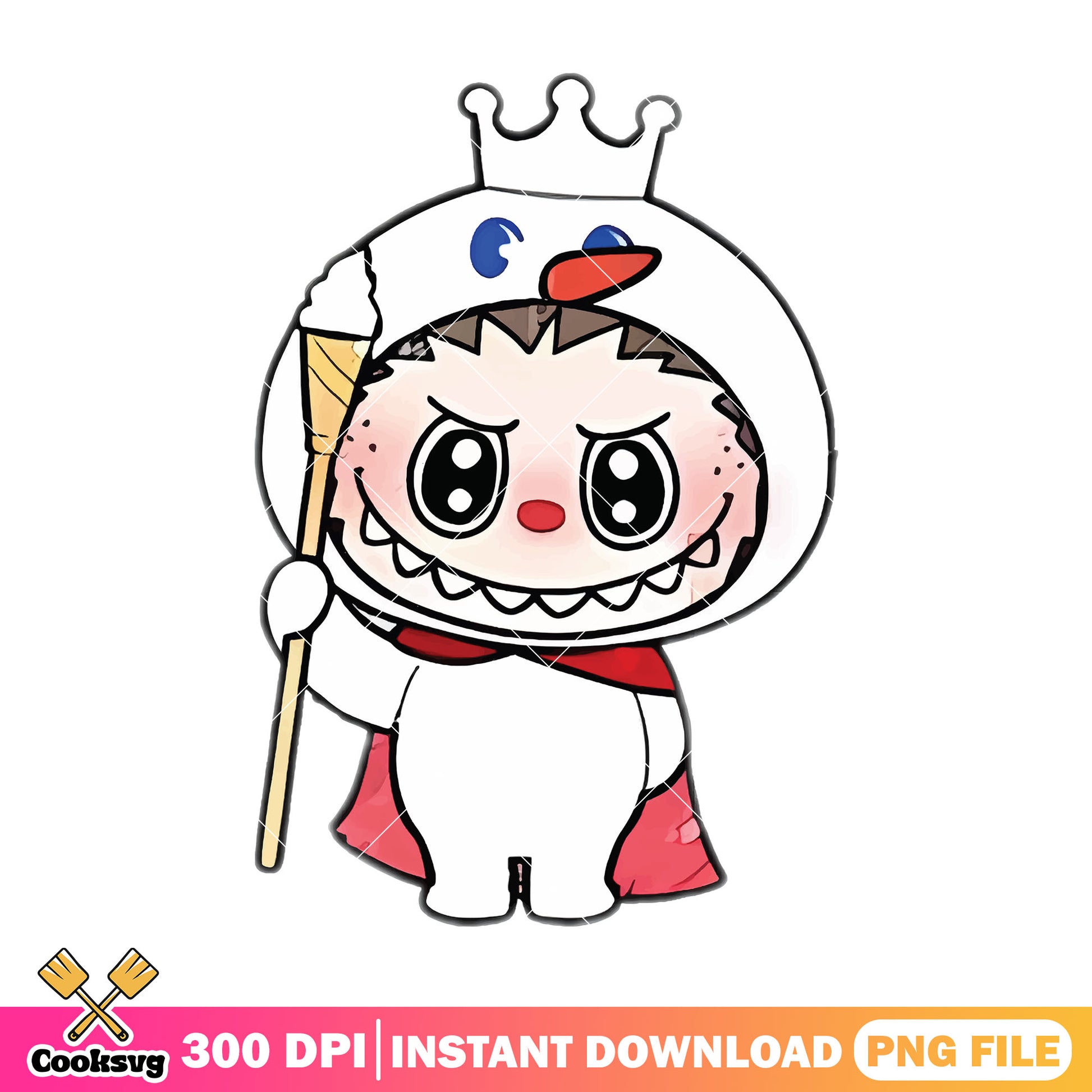 Labubu ice cream mascot png, labubu clothes png, labubu standing png