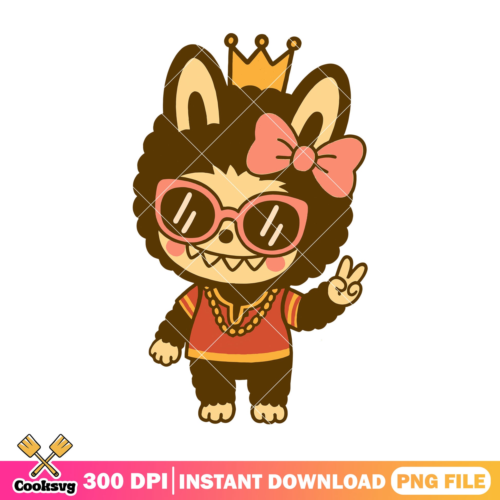 Labubu in red shirt png, labubu dolls png, cute labubu png