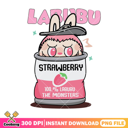 Labubu in strawberry crate png, hehe labubu​ png, labuubuu ​png