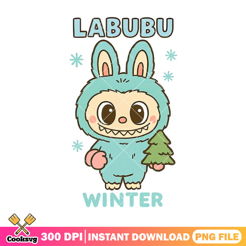 Labubu in winter png, labubu monster png, popmart labubu png