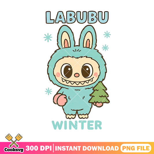 Labubu in winter png, labubu monster ​png, popmart labubu ​png