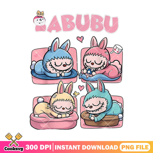 Labubu just sleeping png, labubu monster png, labubu sleeping png