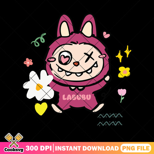 Labubu love cute monster png, labubu dolls png, love labubu png