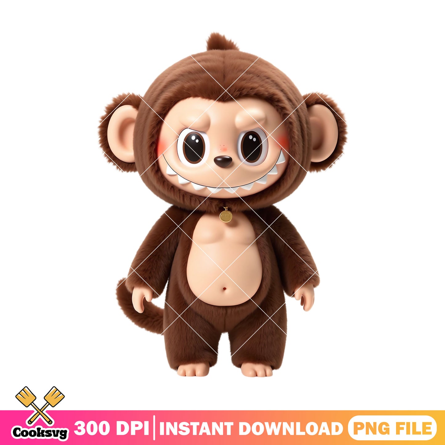 Labubu monkey doll design png, labubu popmart png, labubu doll png