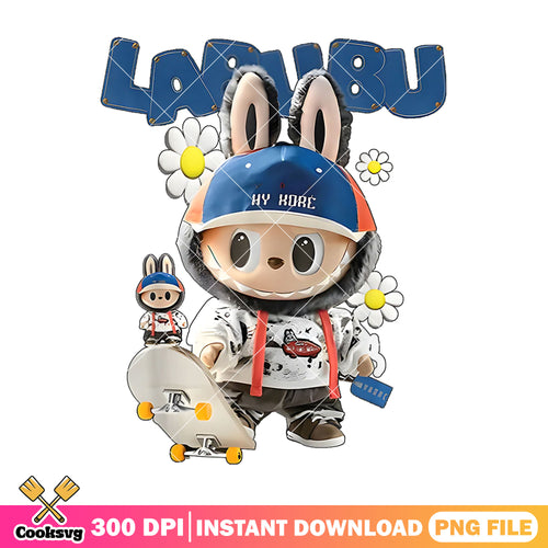 Labubu monster cool era png, labubu clother png, pop mart labubu png