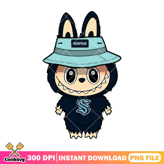 Labubu monster design png, seattle kraken png, labubu costume png