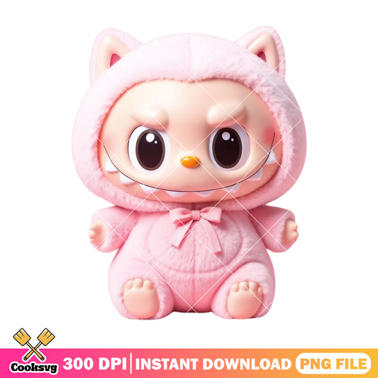 Labubu monster doll design png, labubu plush png, labubu doll png