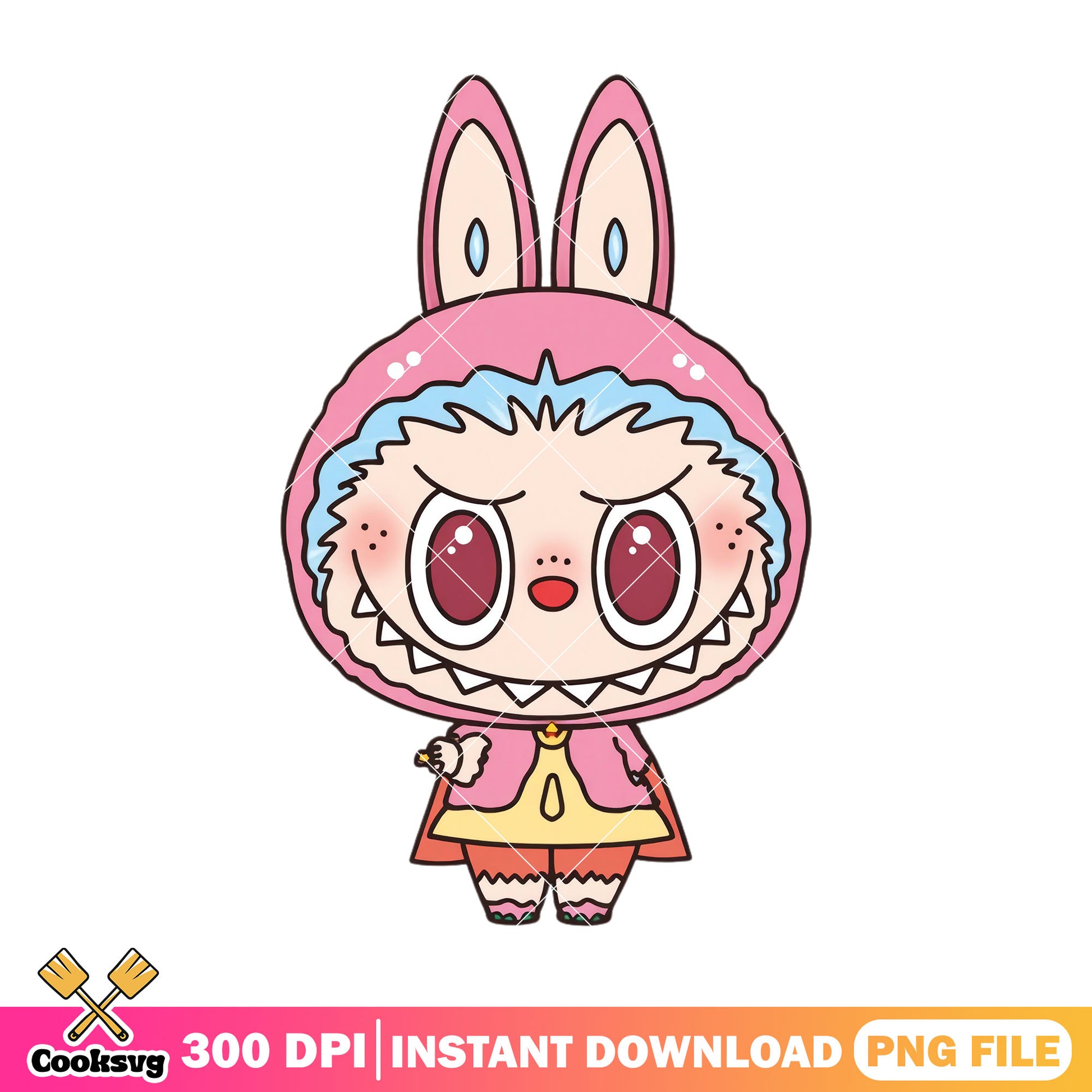 Labubu monster girl png, labubu plush png, labubu girl png
