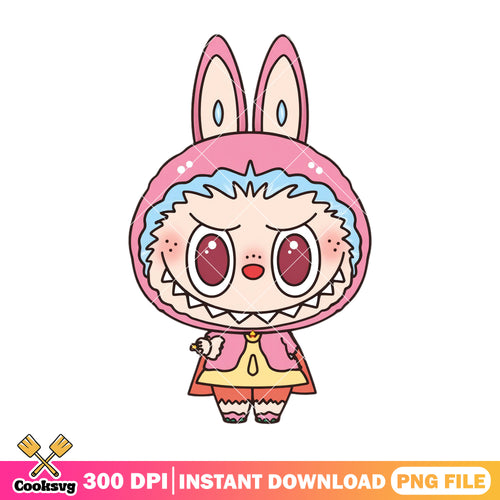 Labubu monster girl png, labubu plush png, labubu girl png
