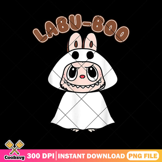 Labubu monster halloween ghost png, popmart halloween labubu​ png