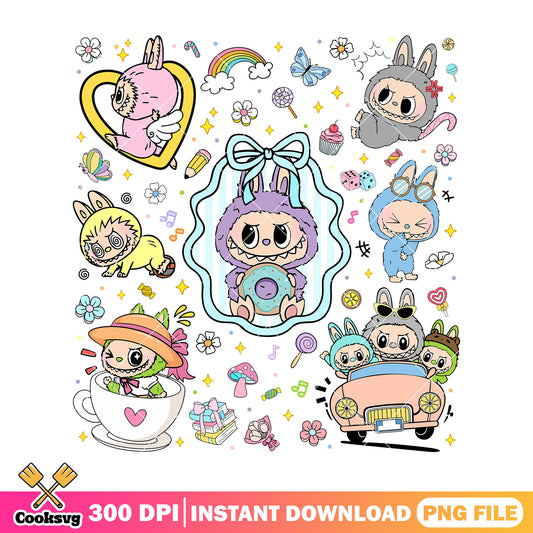 Labubu monsters activates png, labubu energy png, labubu popmart png