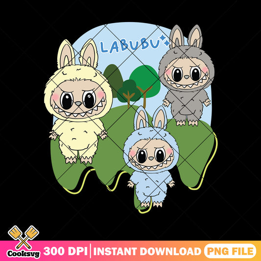 Labubu monsters png, labubu standing png, cute labubu ​png