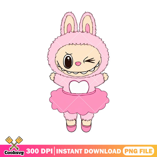 Labubu monster wink png, labubu girl png, labubu popmart png