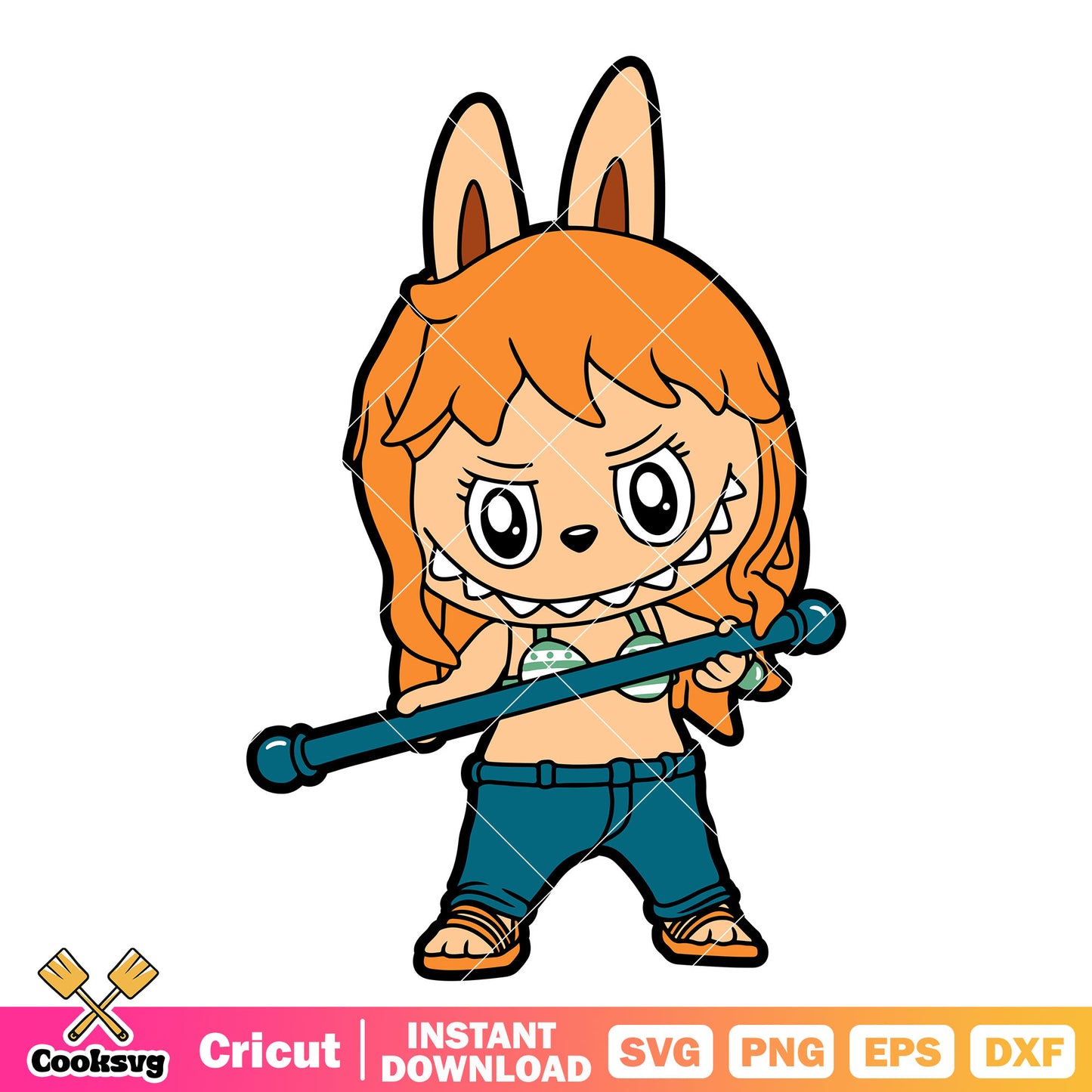 Labubu nami costume svg, labubu one piece svg, labubu art​ svg