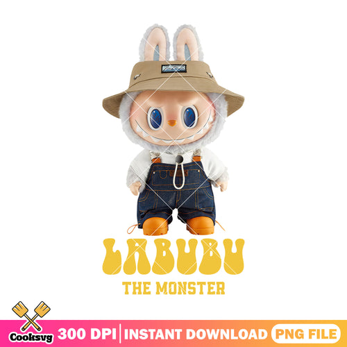 Labubu popmart dolls monster png, popmart labubu png, macaron labubu png