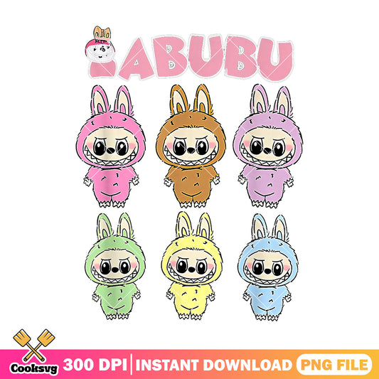 Labubu popmart monster png file, cute labubu png, monster labubu png