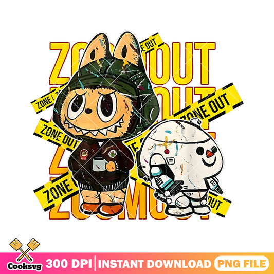 Labubu popmart zone out png, labubu doll​ png, popmart labubu​ png