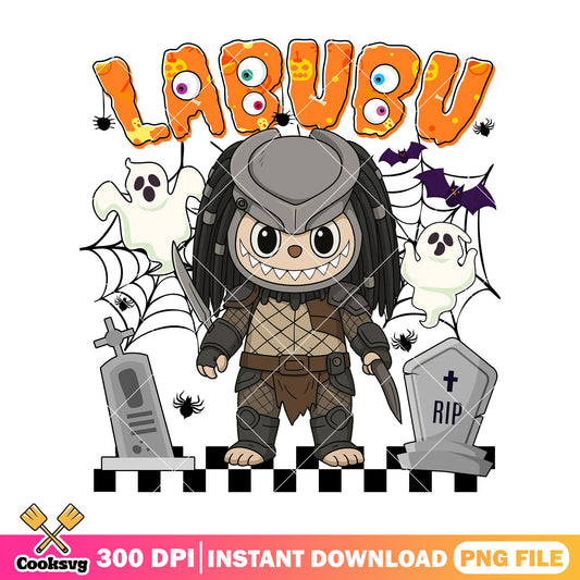 Labubu predator yautja png, labubu halloween png, labubu walmart​ png