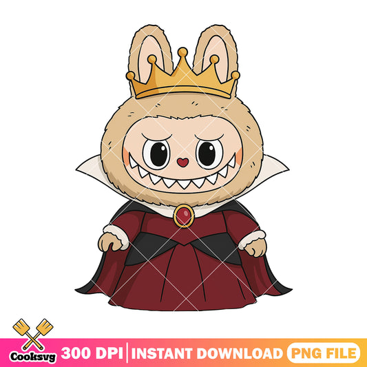 Labubu queen costume png, halloween labubu png, labubu cute png