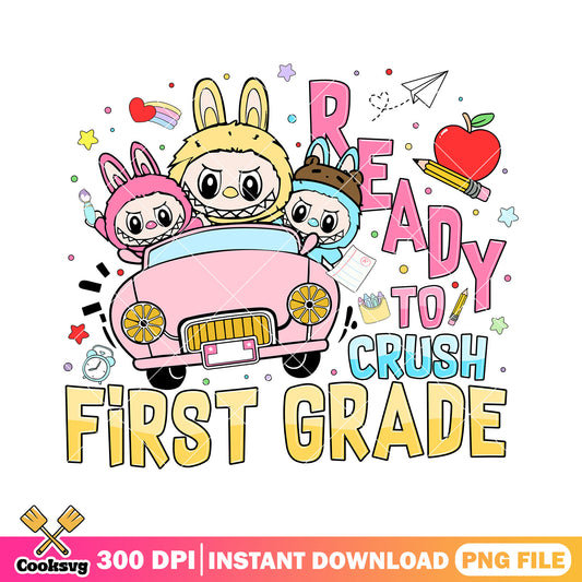 Labubu ready to crush first grade png, labubu car​ png, labuubuu ​png