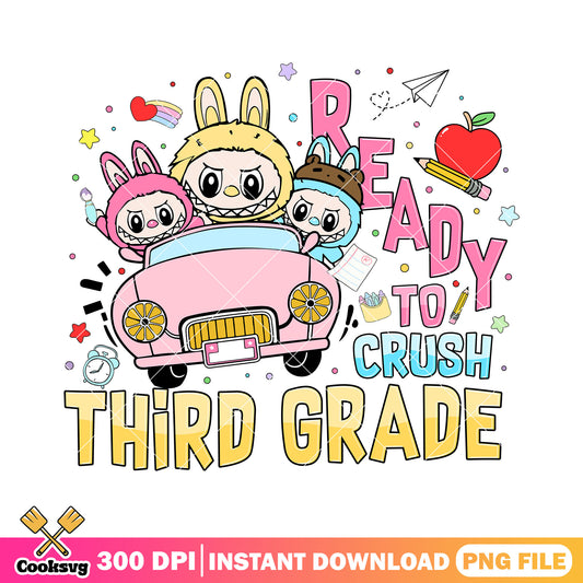 Labubu ready to crush third grade png, labubu bf​ png, labubu popmart ​png