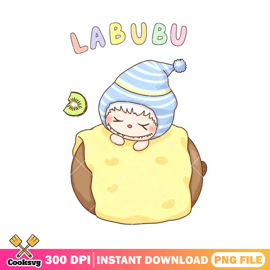 Labubu sleeping design png, labubu monster png, labubu png