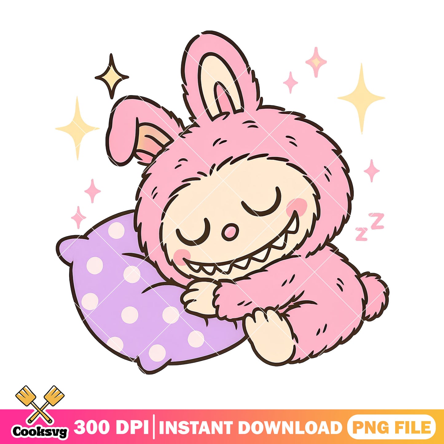 Labubu sleeps png, pink labubu png, labubu near me ​png