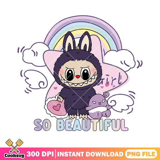 Labubu so beautiful png, labubu standing​ png, hehe labubu ​png