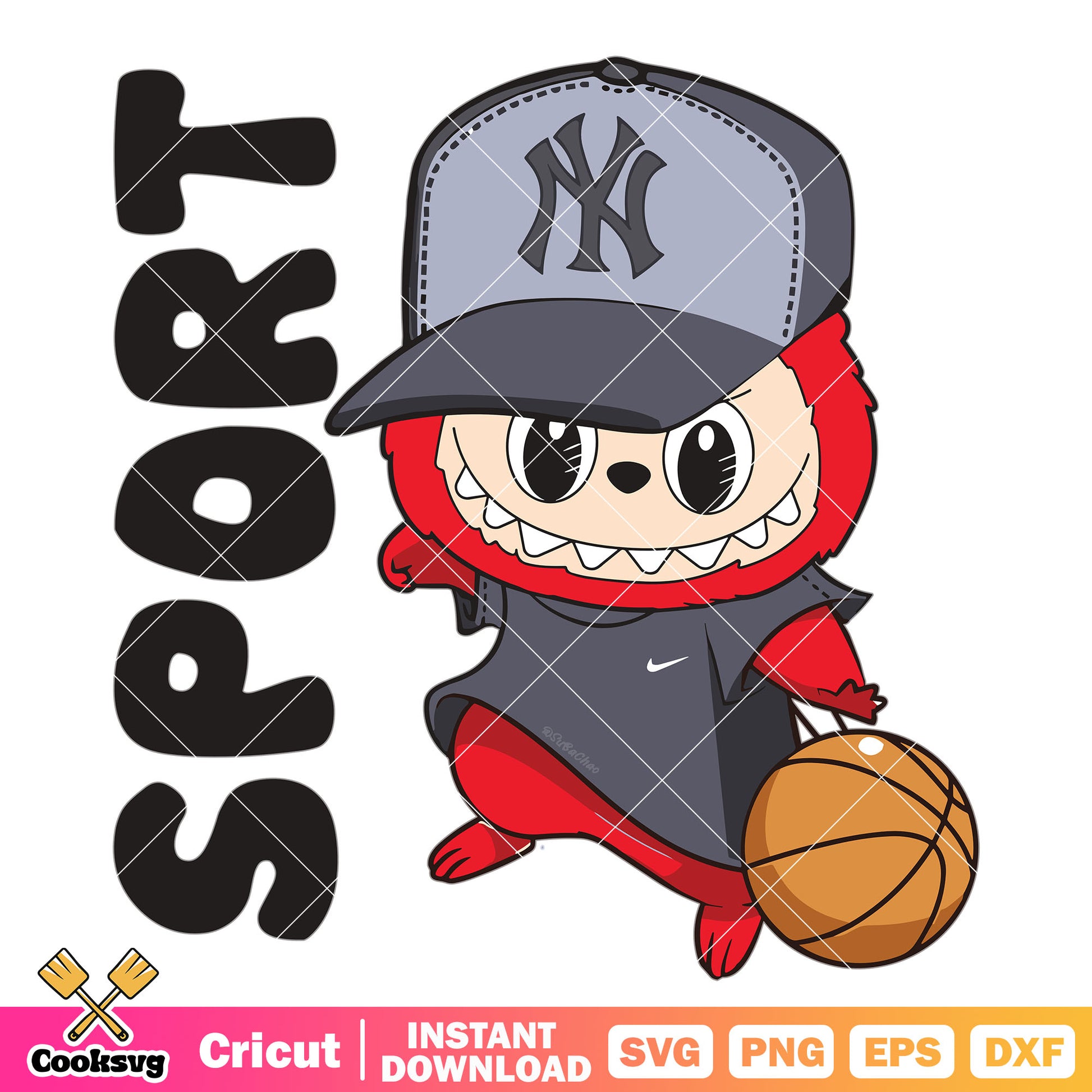 Labubu sport basketball svg, labubu basketball jersey​ svg