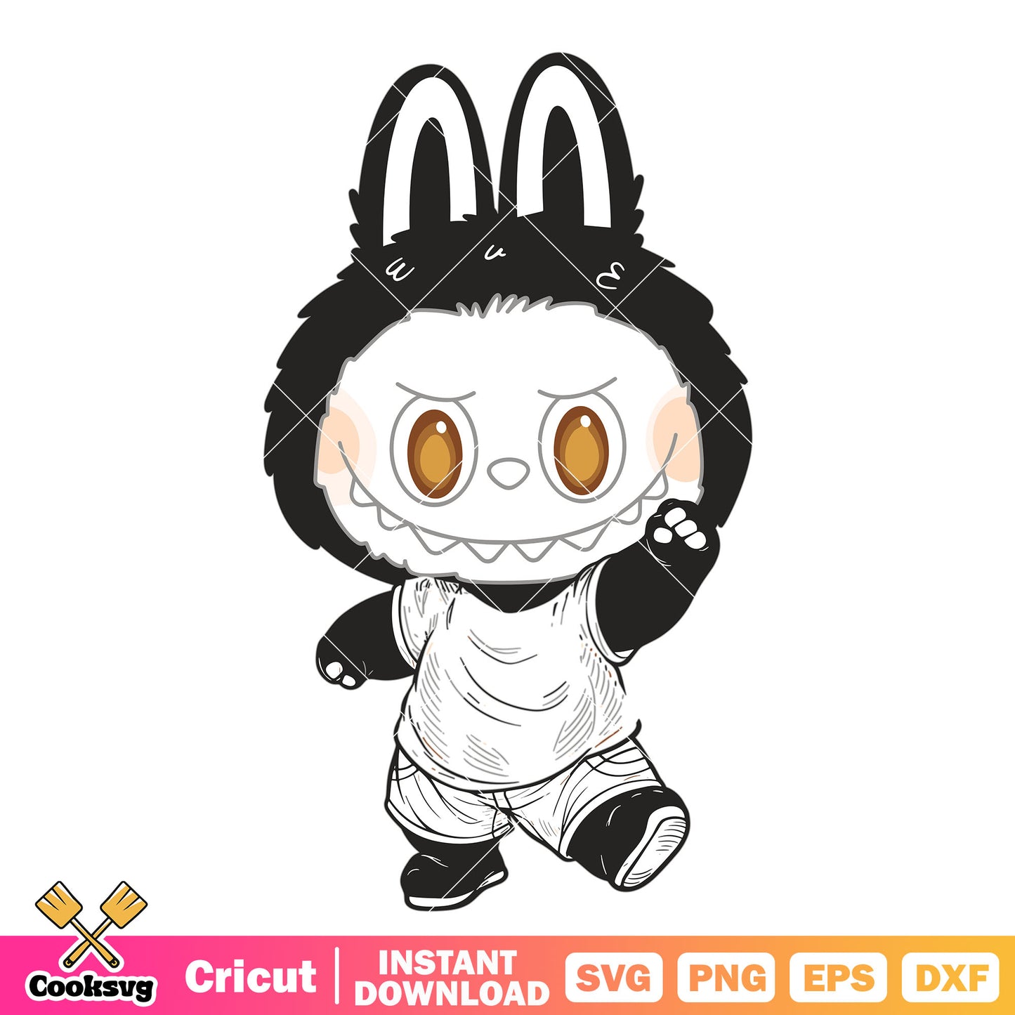 Labubu sport clothers svg, labubu costume svg, labubu sport svg