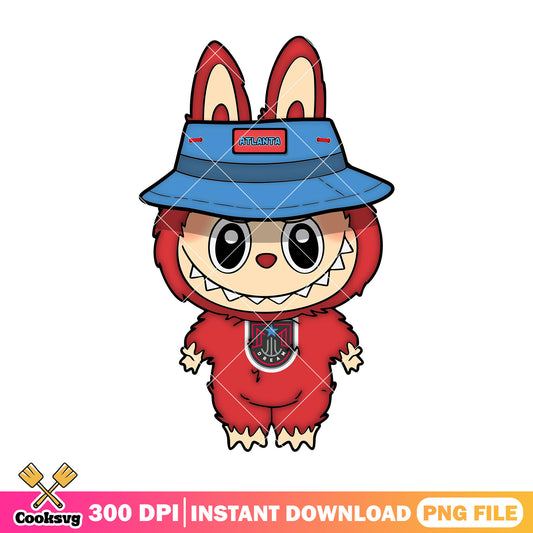 Labubu standing design png, atlanta dream png, labubu costume png