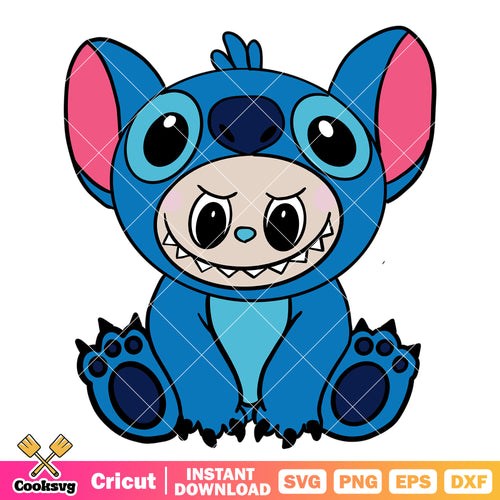 Labubu stitch disney svg, disney stitch svg, stitch labubu svg