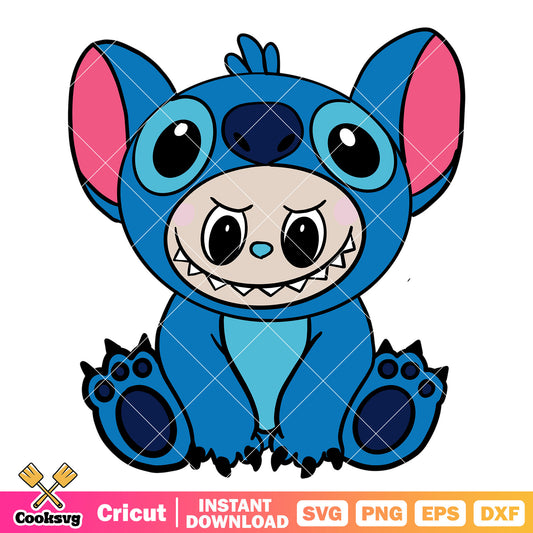 Labubu stitch disney svg, disney stitch svg, stitch labubu svg