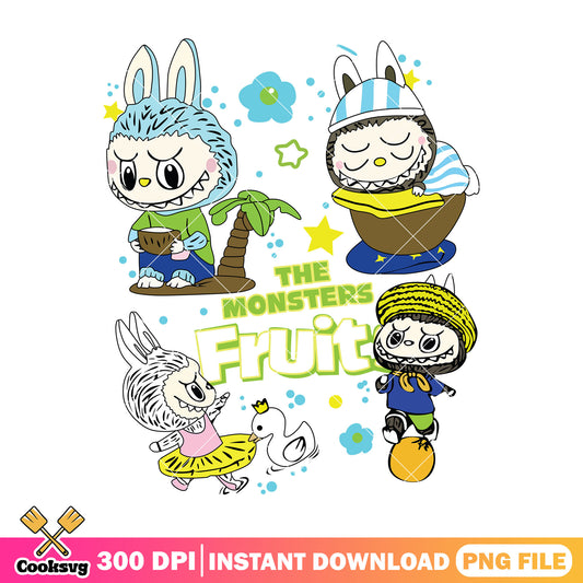 Labubu the monsters fruit png, cute labubu​ png, labubu picture ​png