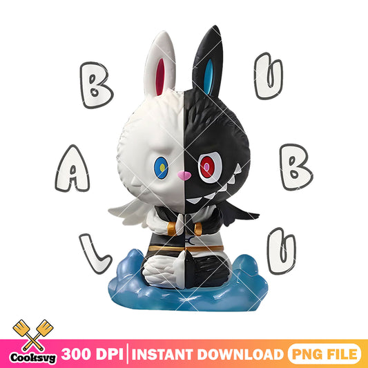 Labubu the monster two side png, labubu black​ png, labubu dolls png